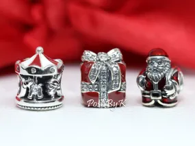 Christmas Carousel, Sparkling Surprise and St Nick Christmas Gift Set Charm