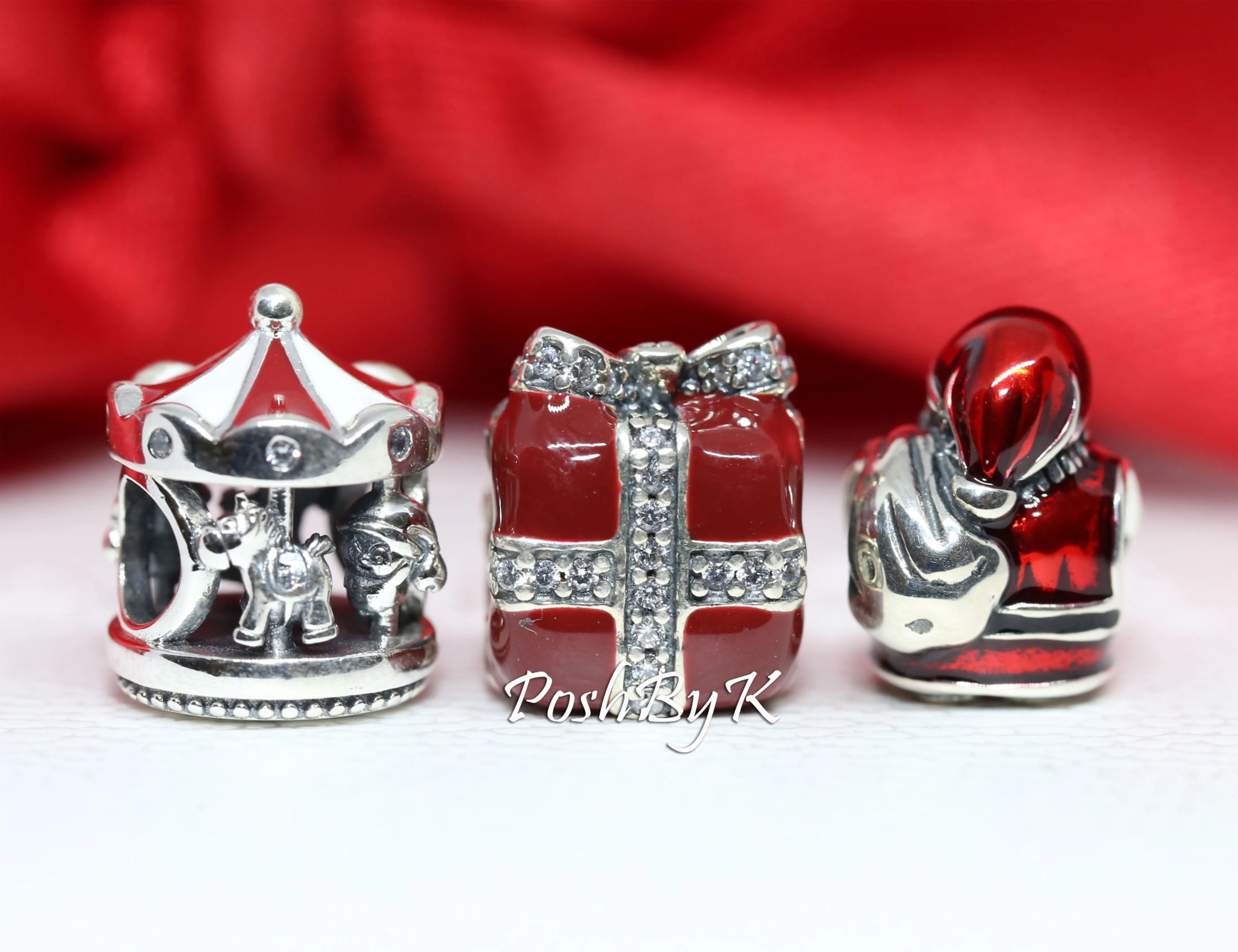 Christmas Carousel, Sparkling Surprise and St Nick Christmas Gift Set Charm