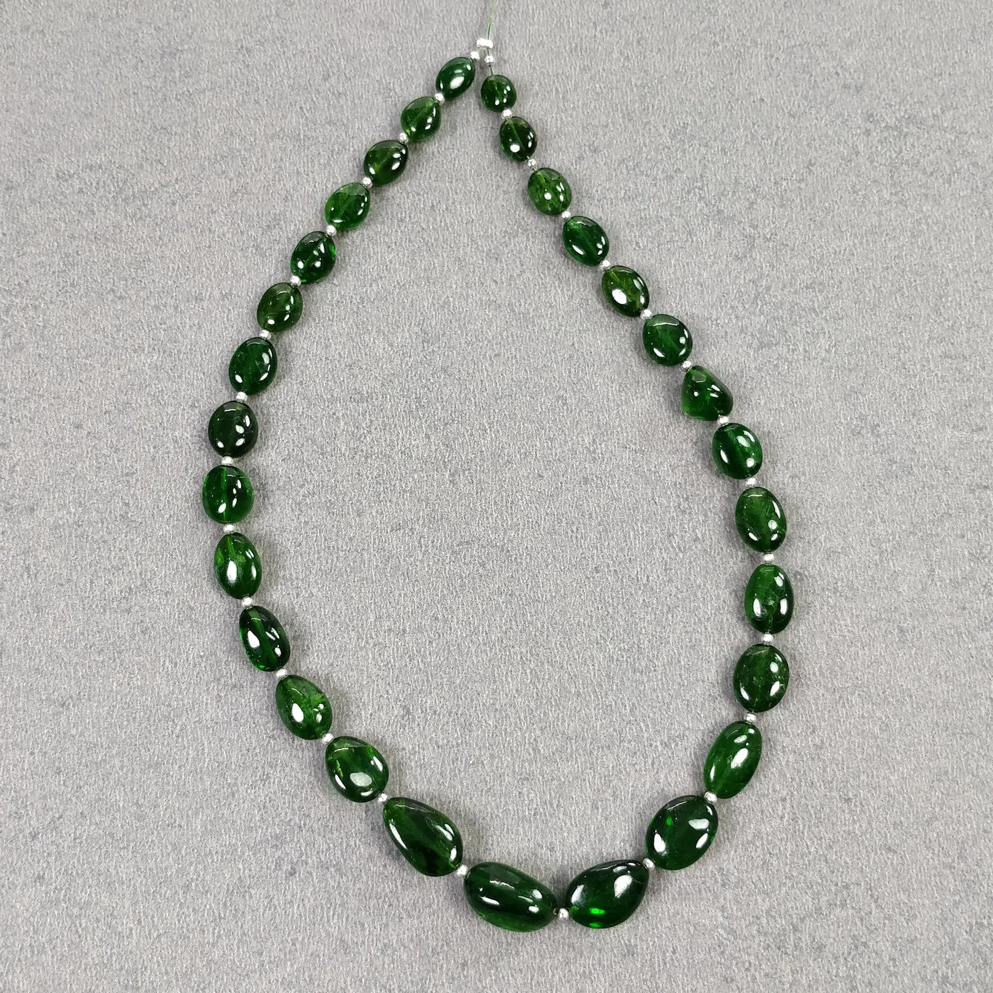 CHROME DIOPSIDE Gemstone Loose Beads : 70.50cts Natural Green Diopside Uneven Plain Nuggets 6*5mm - 12*8mm 11.5" (With Video)