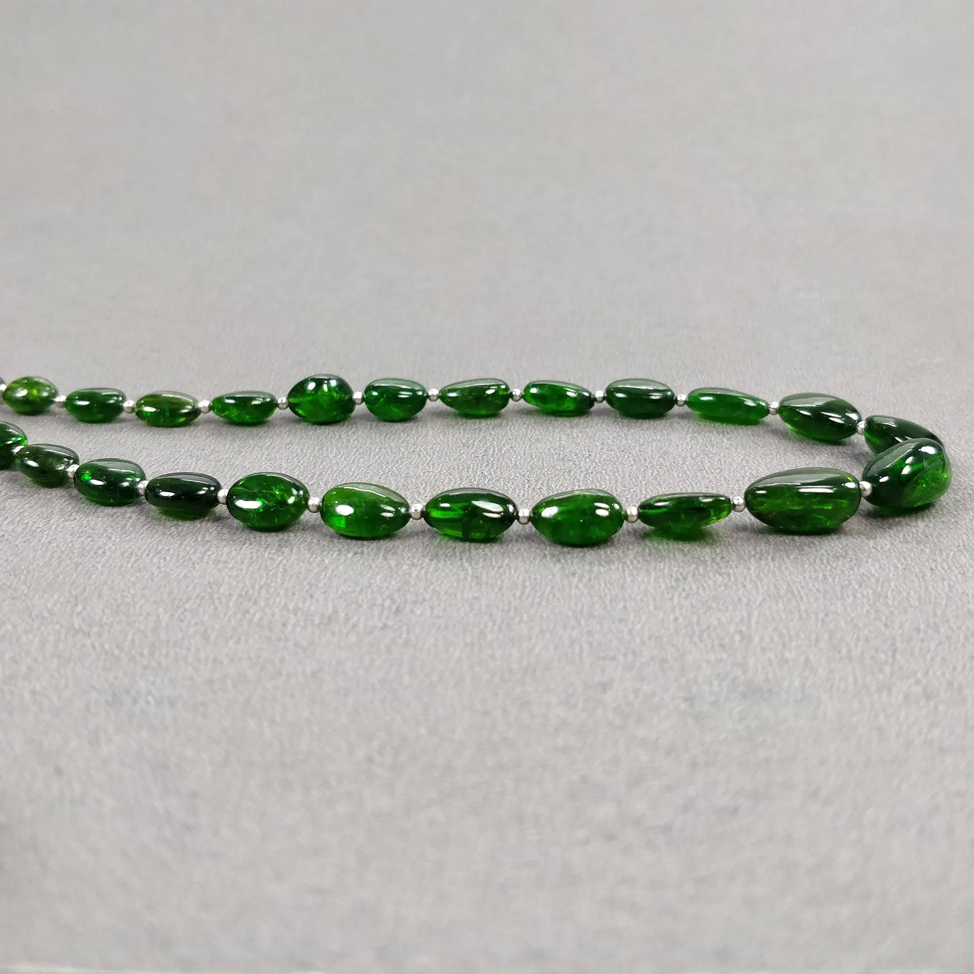 CHROME DIOPSIDE Gemstone Loose Beads : 70.50cts Natural Green Diopside Uneven Plain Nuggets 6*5mm - 12*8mm 11.5" (With Video)