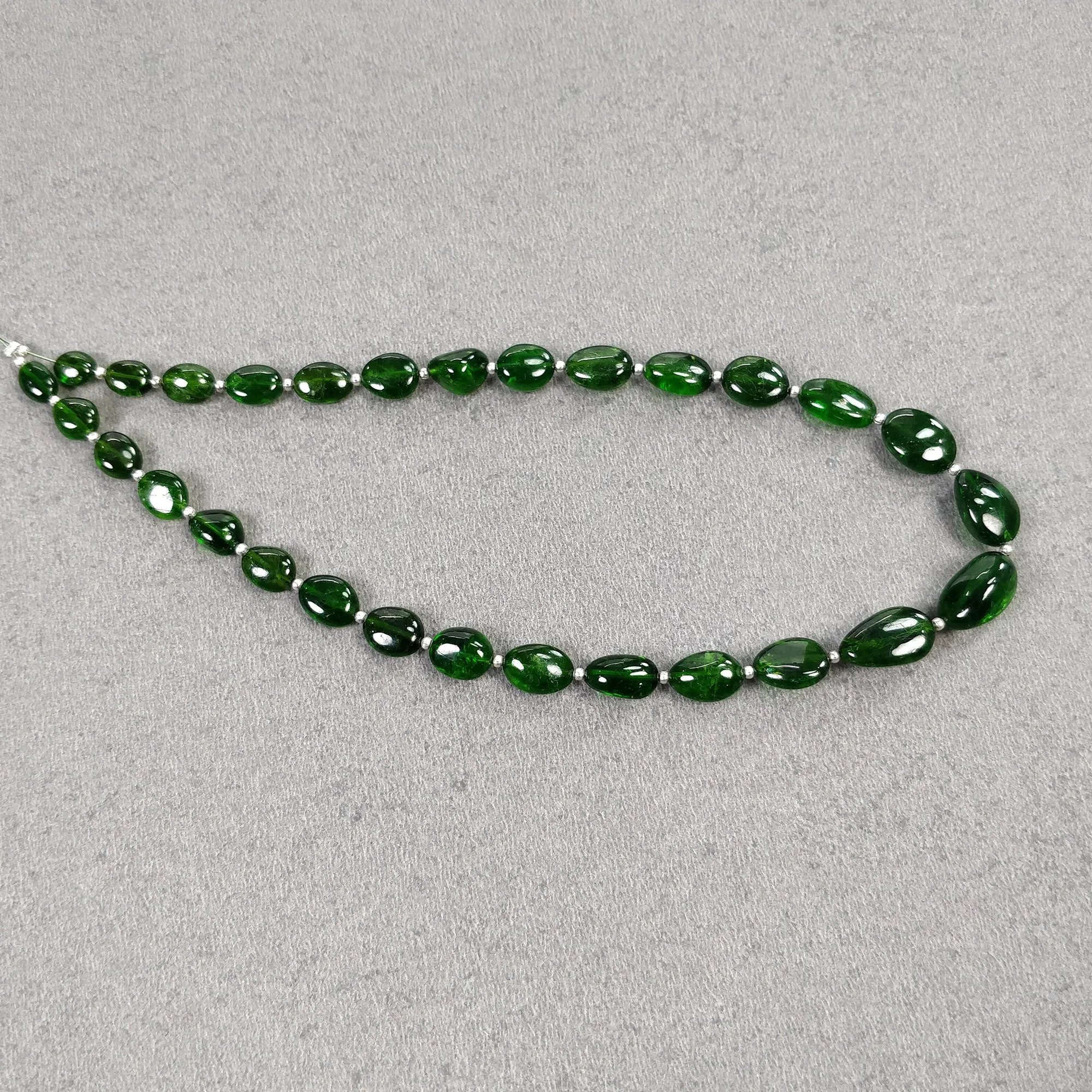 CHROME DIOPSIDE Gemstone Loose Beads : 70.50cts Natural Green Diopside Uneven Plain Nuggets 6*5mm - 12*8mm 11.5" (With Video)