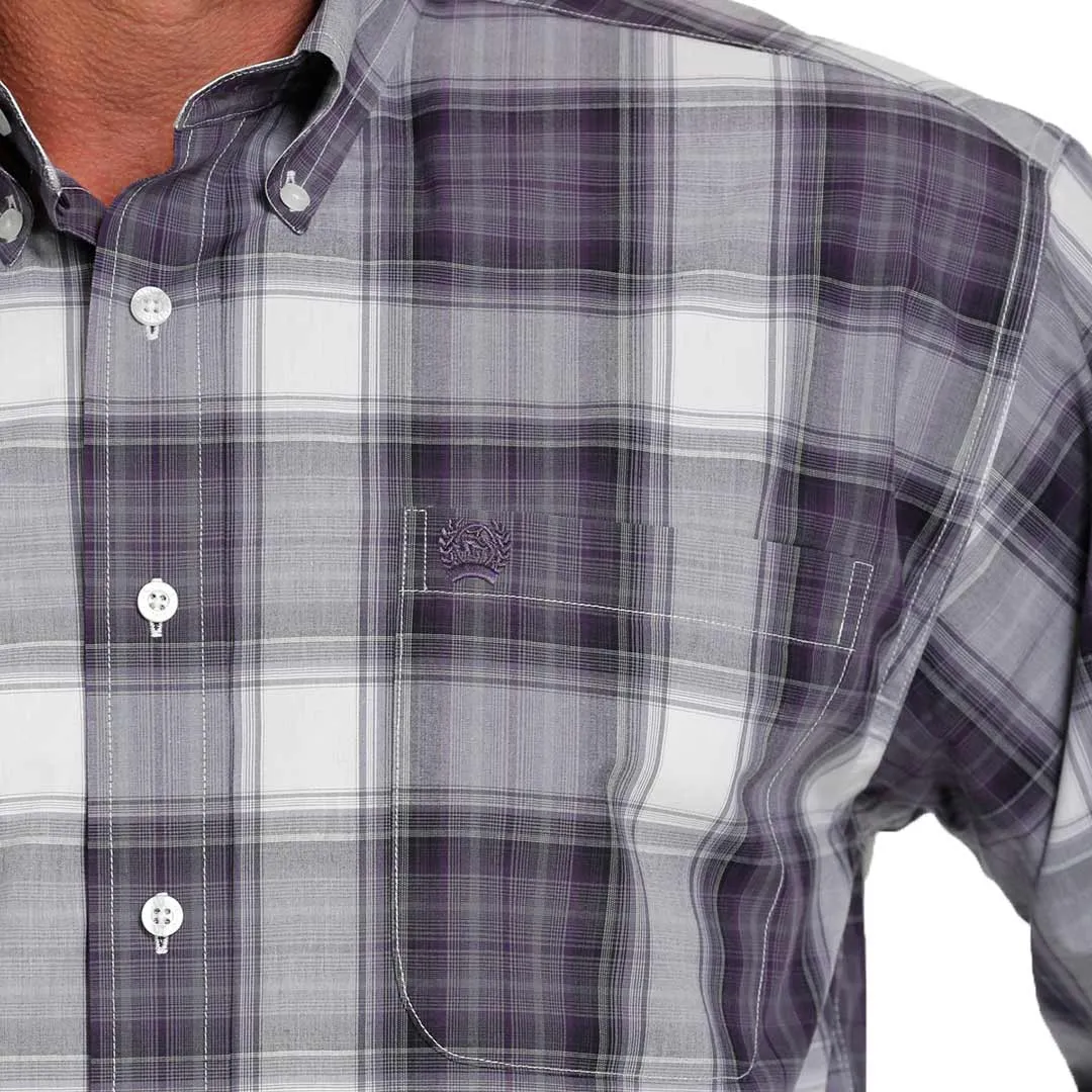 Cinch Men's Plaid Print Button-Down Shirt