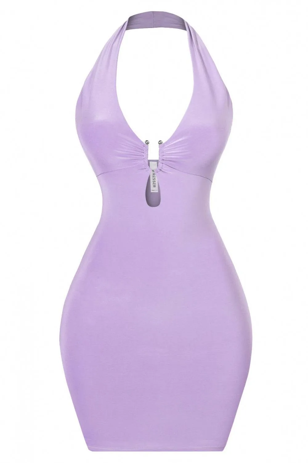 Claire Purple Halter Mini Dress