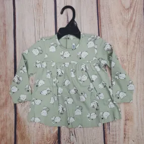 CLEARANCE Mayoral Tea Green Kitty Top