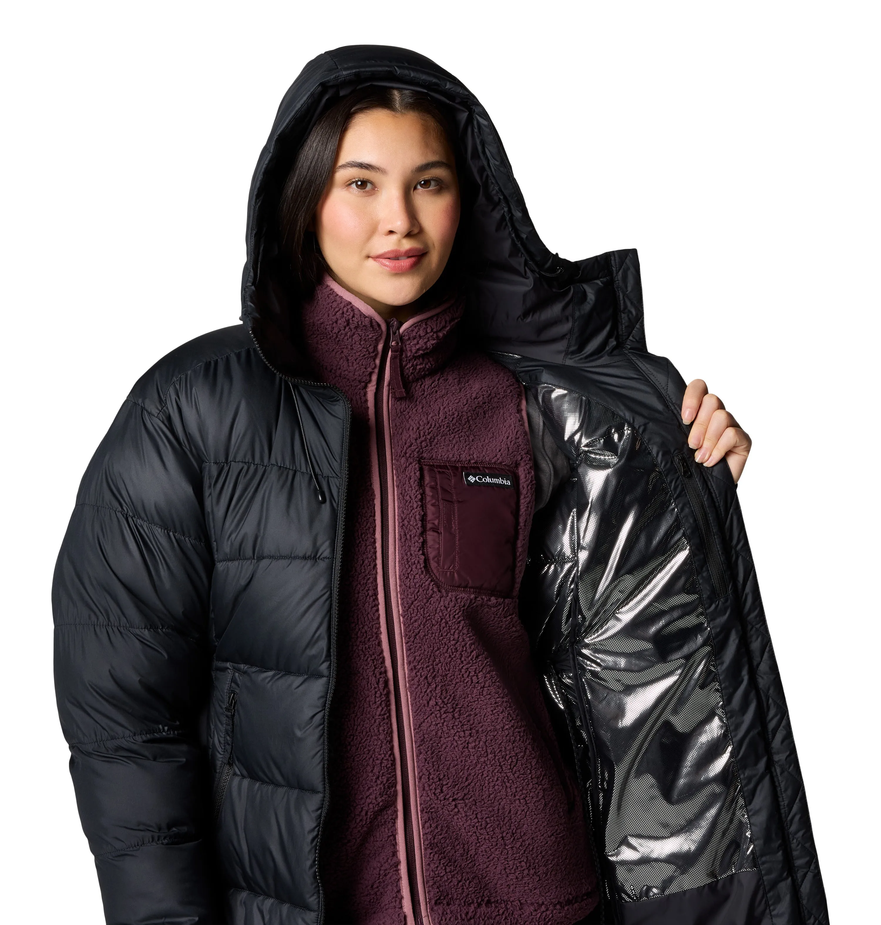 Columbia Women's Pike Lake II Long Insulated Puffer Jacket (Black)