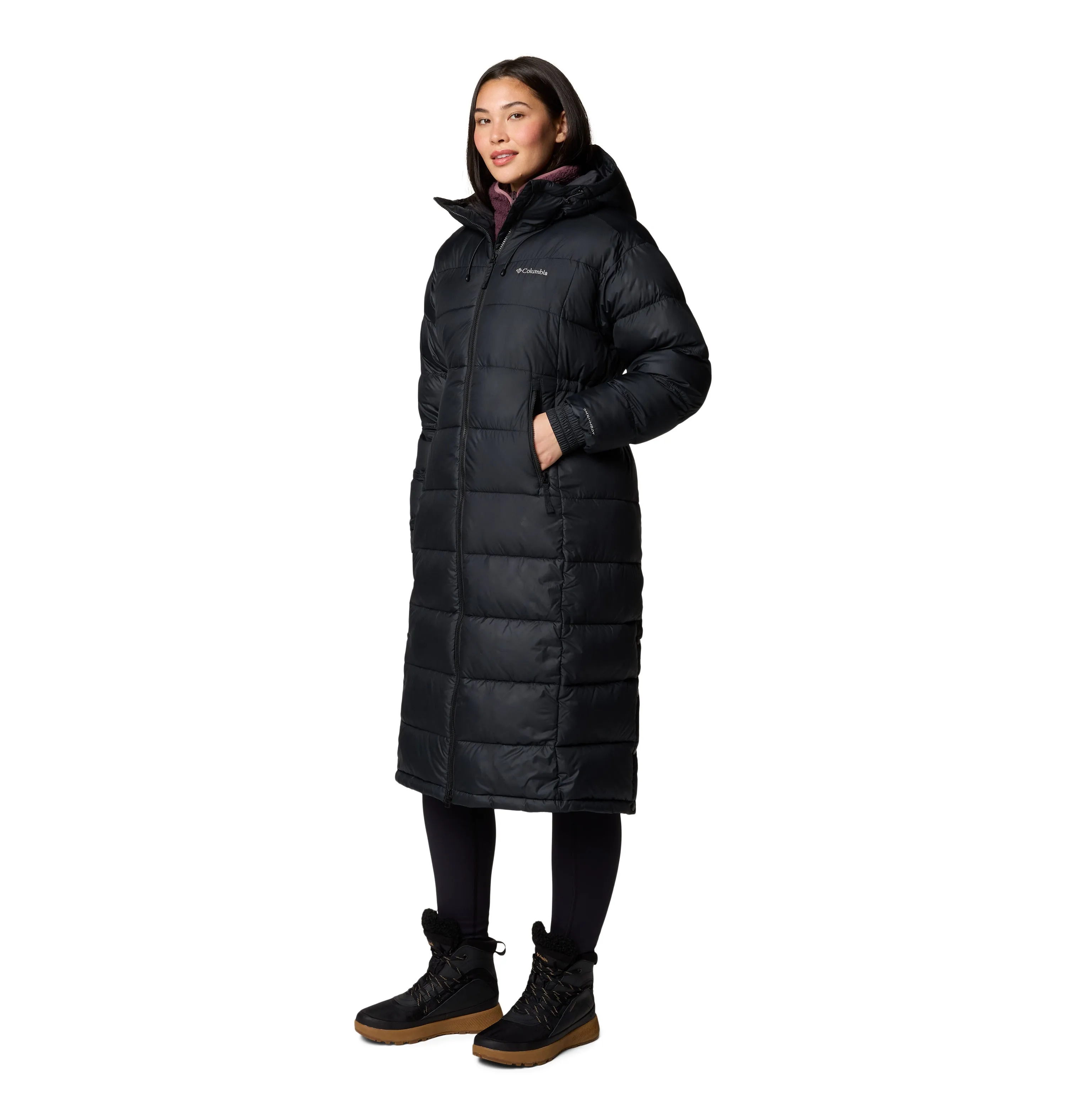 Columbia Women's Pike Lake II Long Insulated Puffer Jacket (Black)