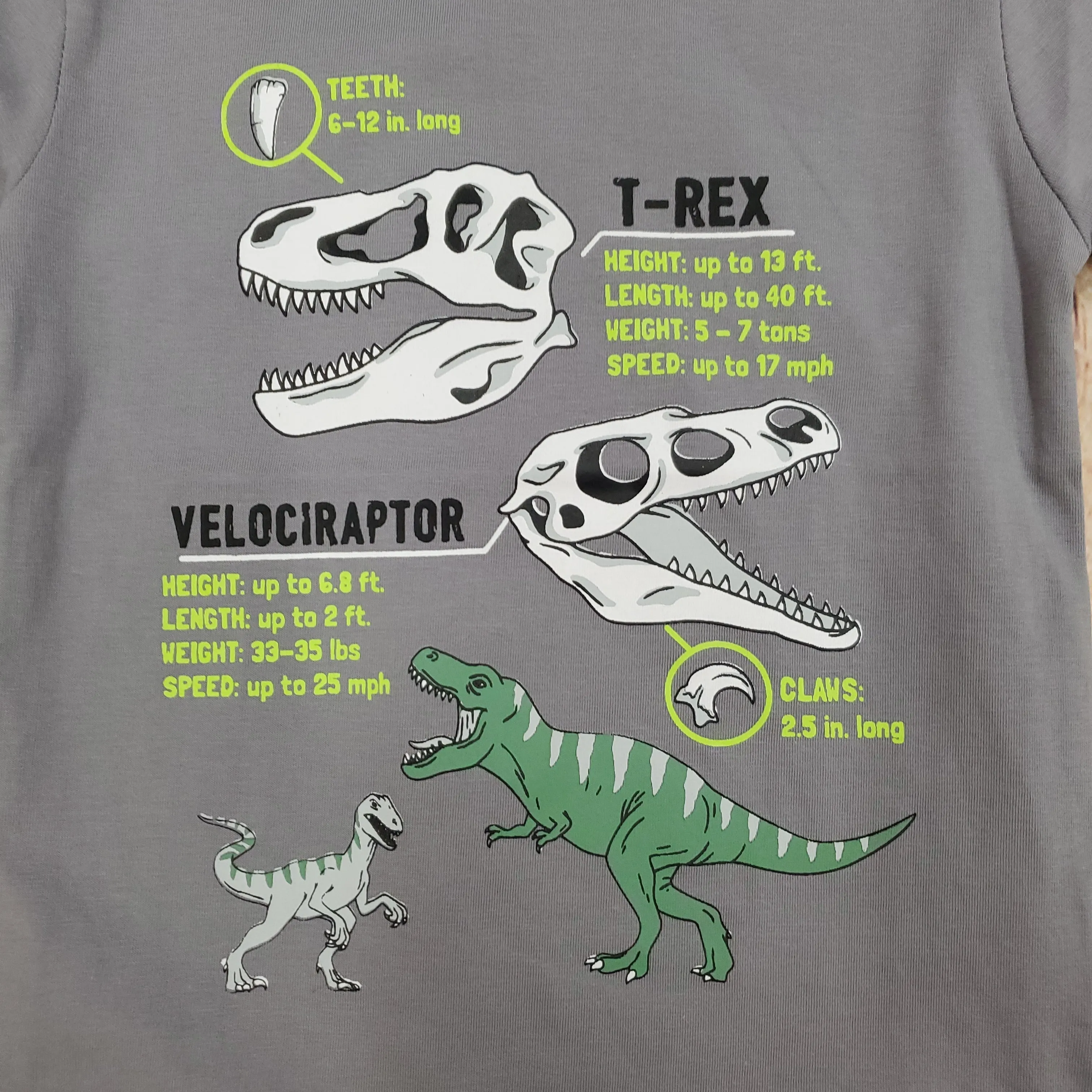 CR SPORTS T-REX VELOCIRAPTOR FACT TEE