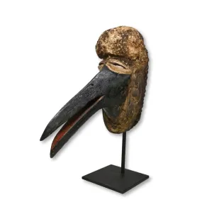 Dan Avian Ge Gon Anthropomorphic Dance Mask With Beak, Cte d'Ivoire #978