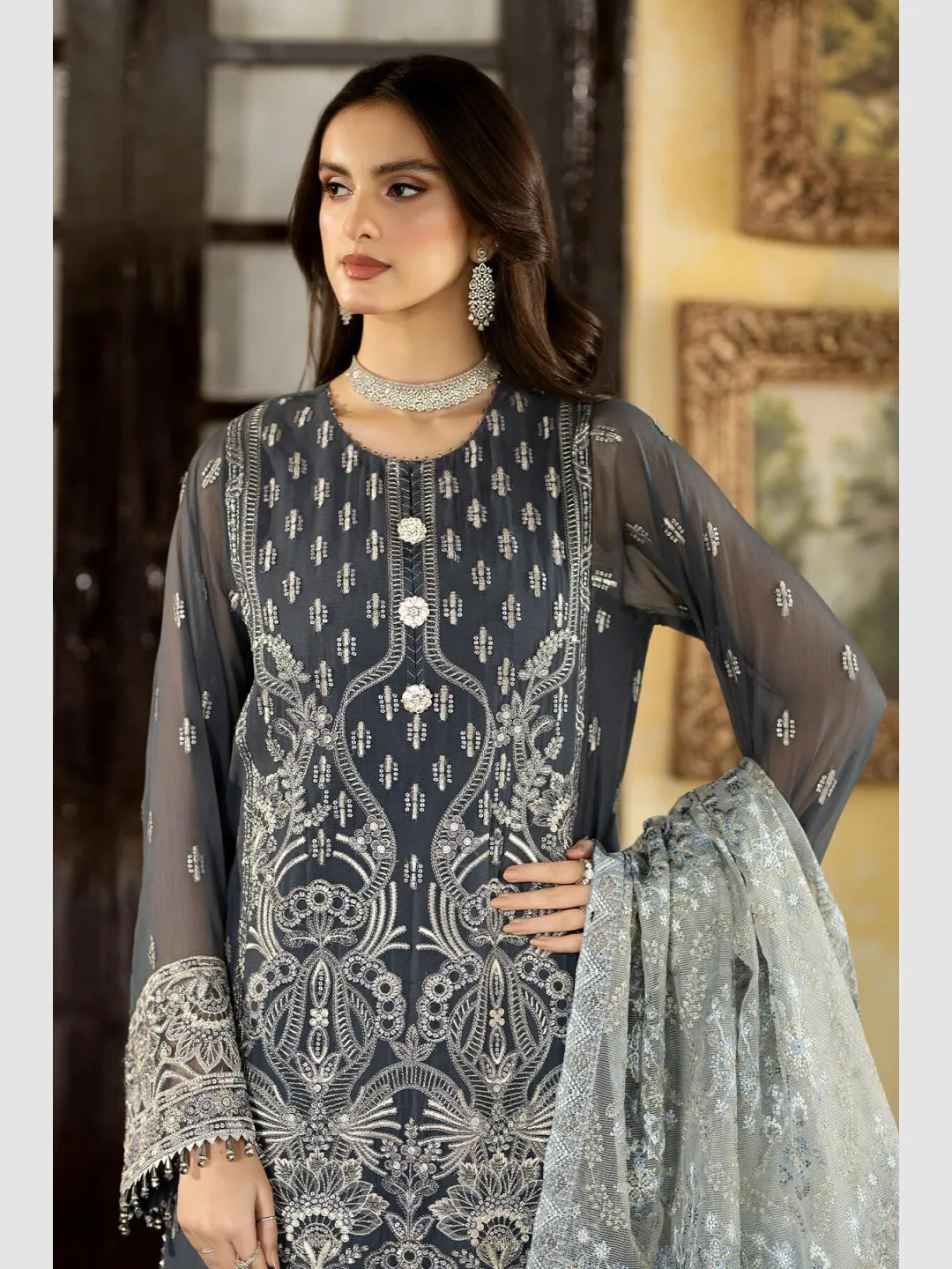 Deluxe Embroidered Chiffon