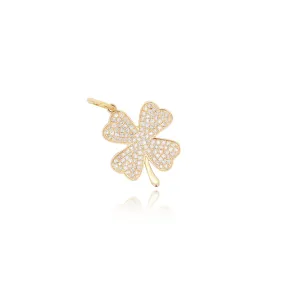 Diamond Lucky Clover Charm