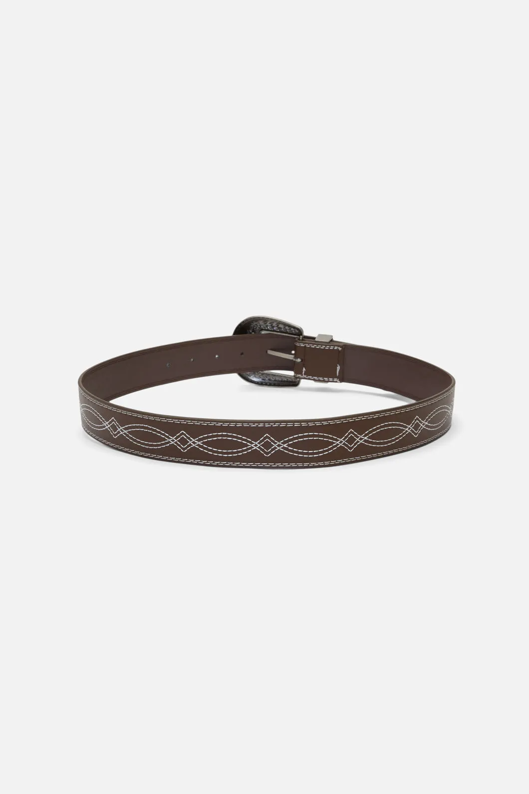 Embroidered Contrast Belt