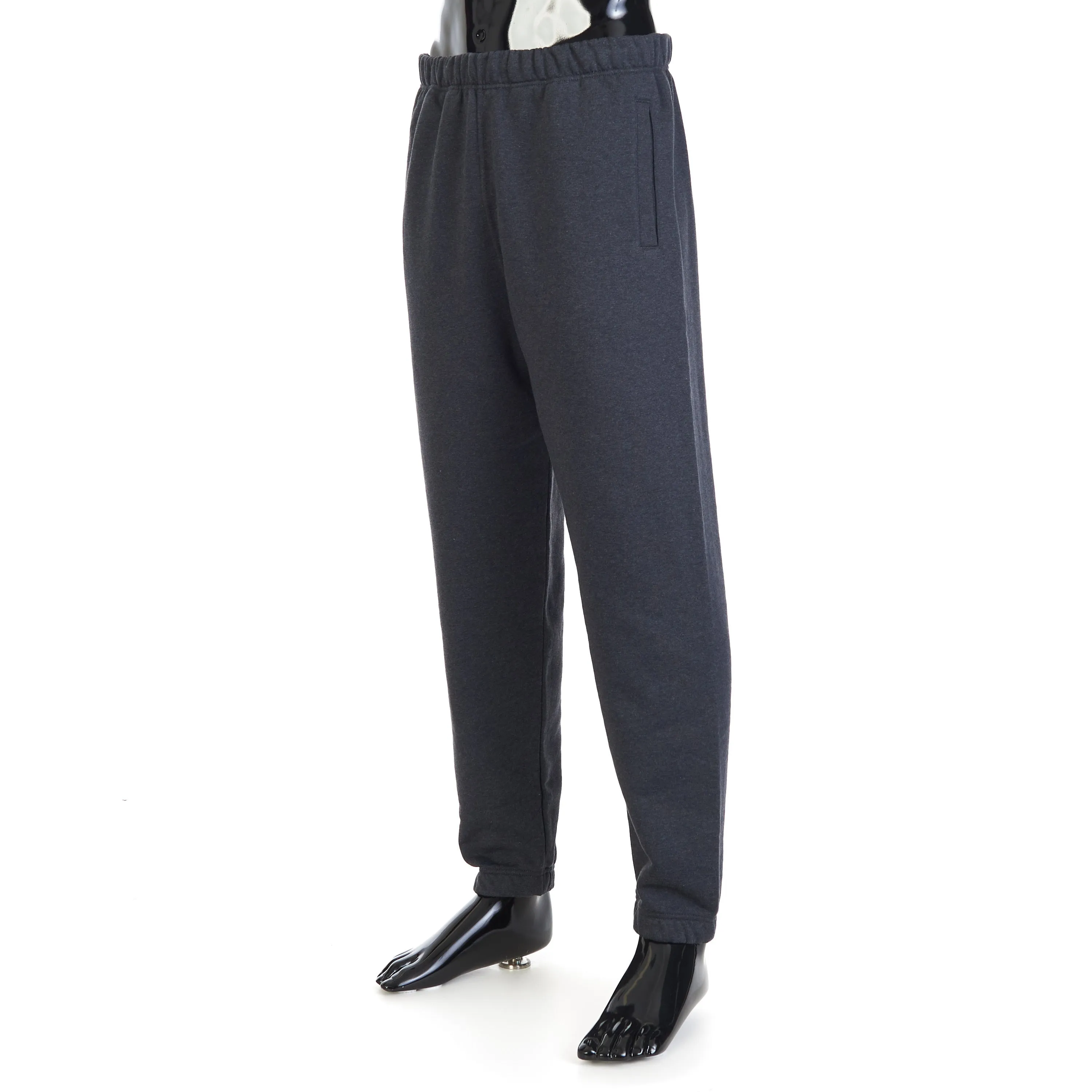 Embroidered Scritto Jogging Trousers - Dark Grey Melange, Fleece Cotton