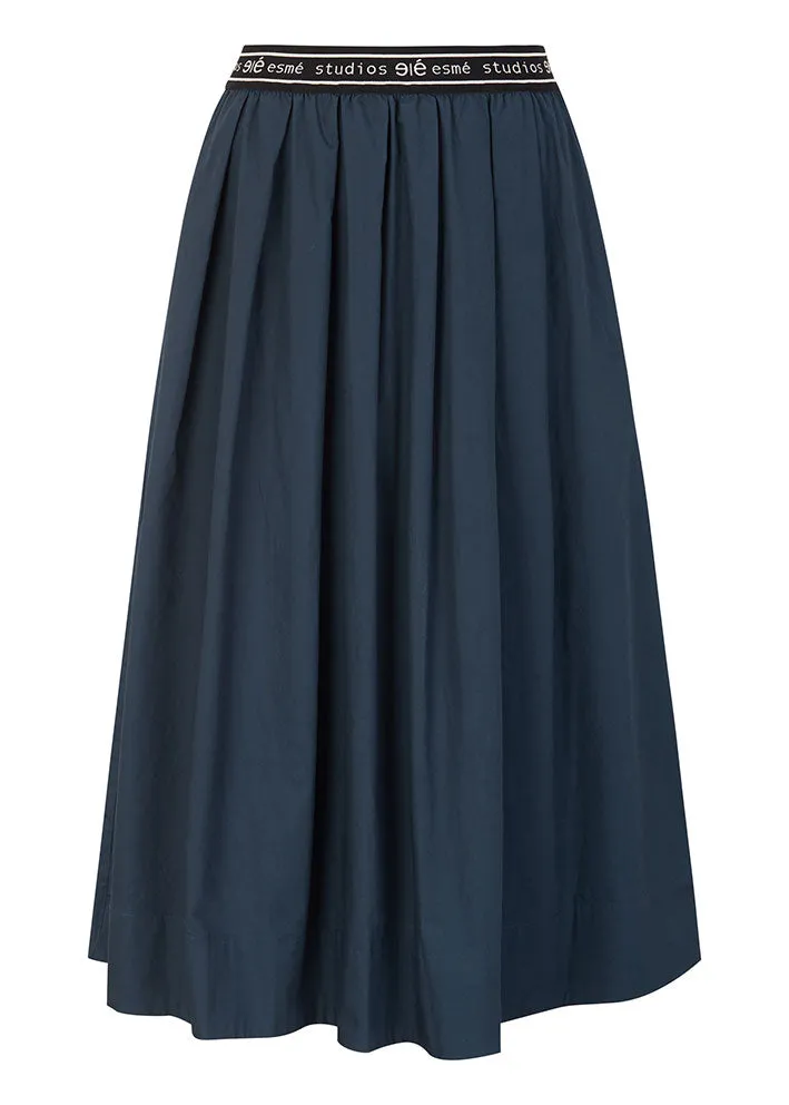 Esmé Studios Calla Midi Skirt - Nederdel - Dark Sapphire