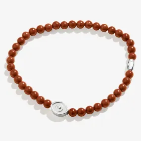 Evil Eye Red Jasper Stretch Bracelet for Protection