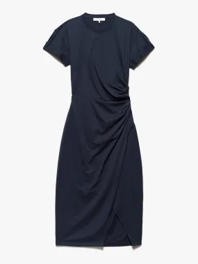 Faux Wrap Midi Dress