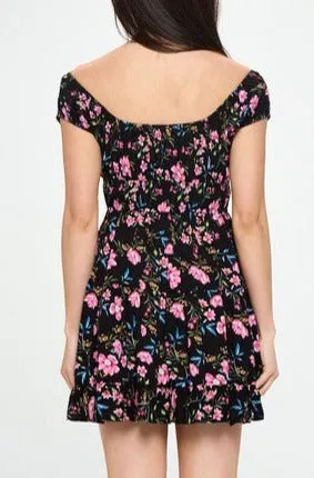 Floral Print Ruffle Dress