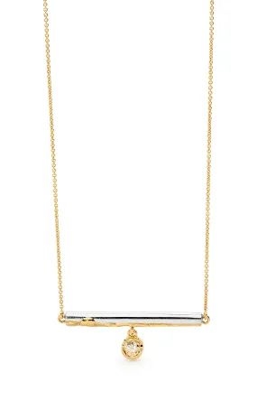 Freeform Diamond Bar Necklace