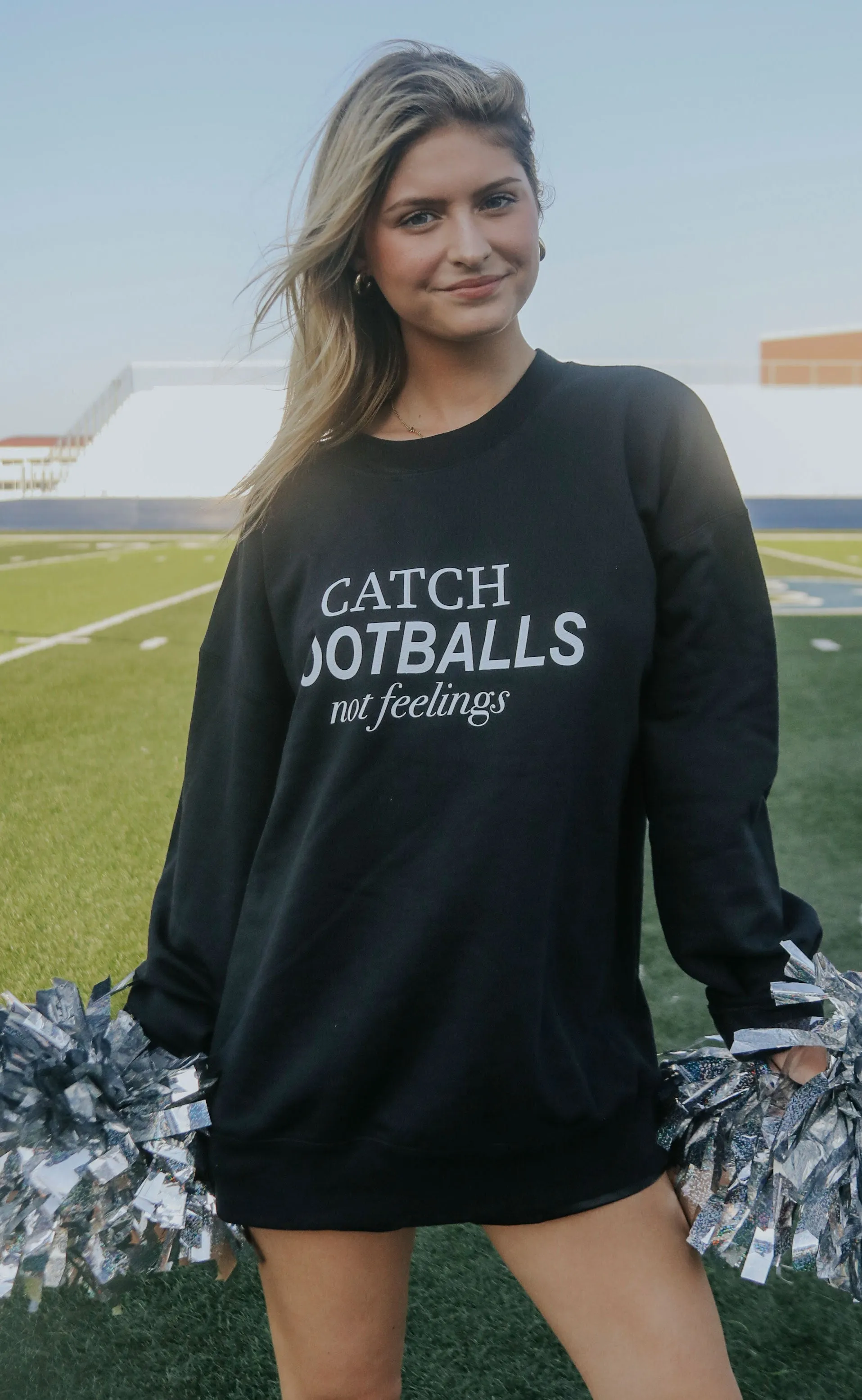 friday   saturday: catch footballs sweatshirt