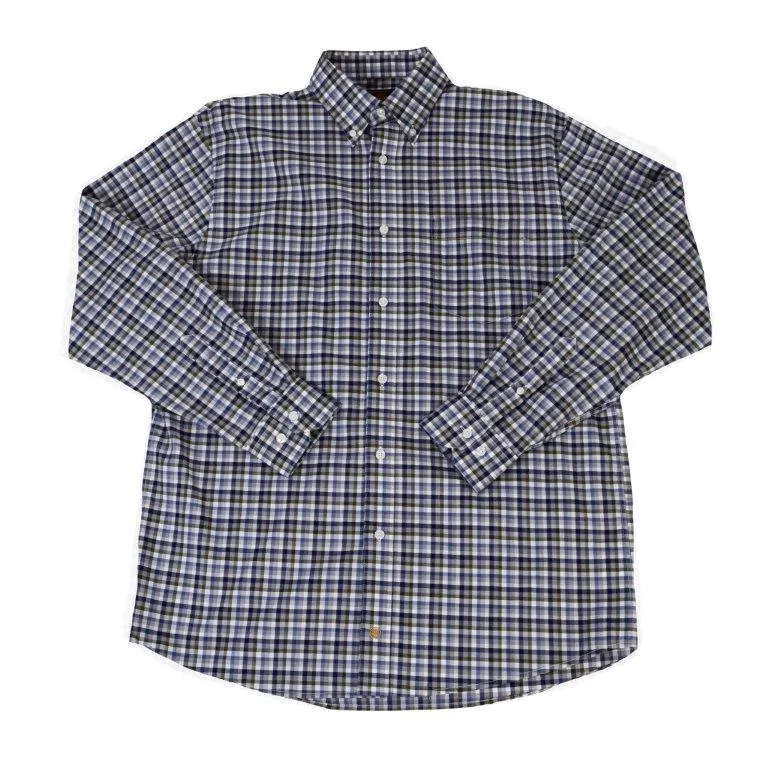 'FX Fusion' Men's Checked Button Down - Blue Multi