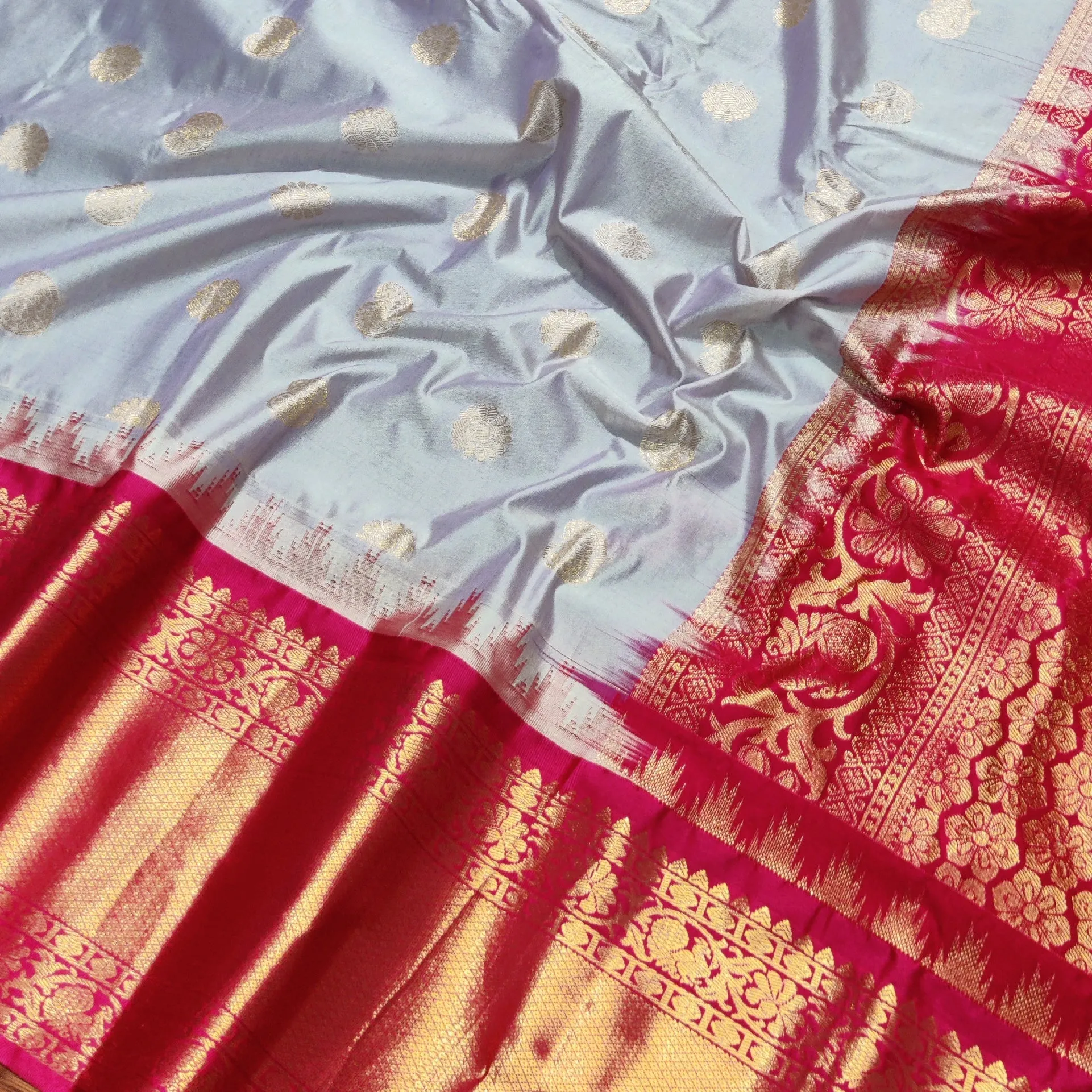 Gadwal Semi Silk Saree - GSM65