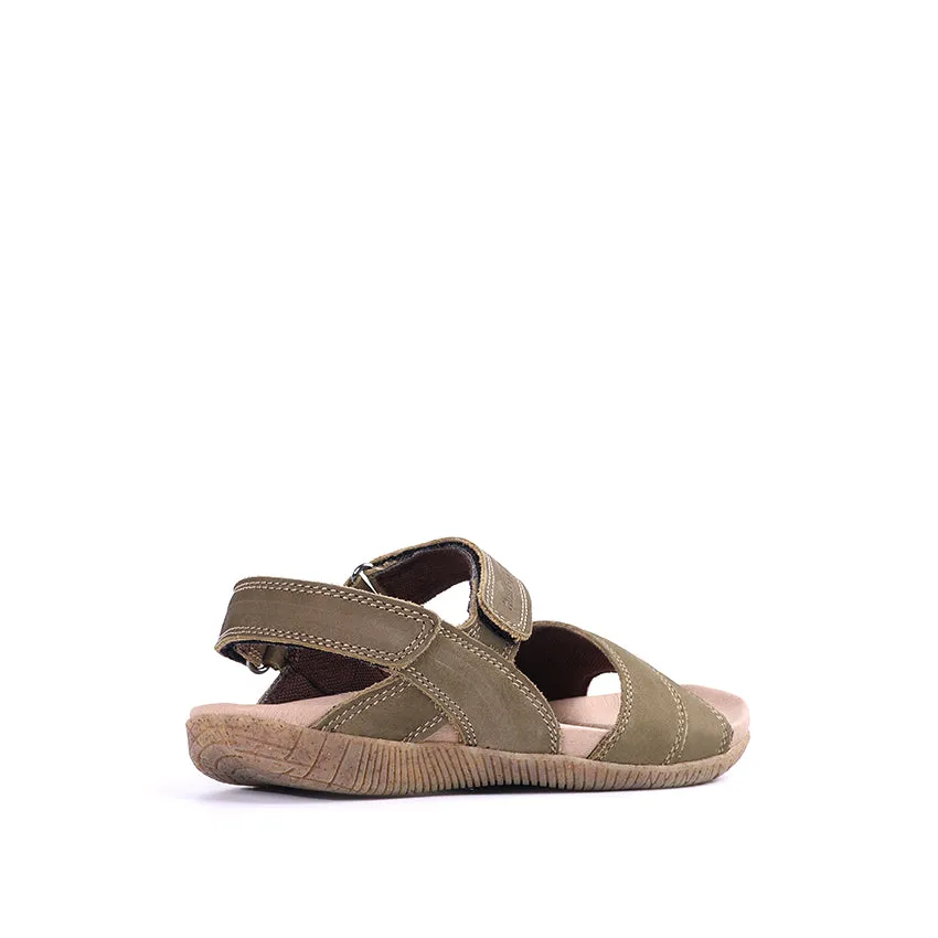 Gaius Backstrap Men's Sandals - Olive Nubuck