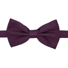 Gia Dark Purple Satin Adjustable Bowtie