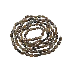 Golden Brown Chocolate Sapphire Gemstone Cabochon Loose Beads : 109.85cts Natural Unheated Oval Plain Nuggets 5*4mm - 6.5*5mm 29"