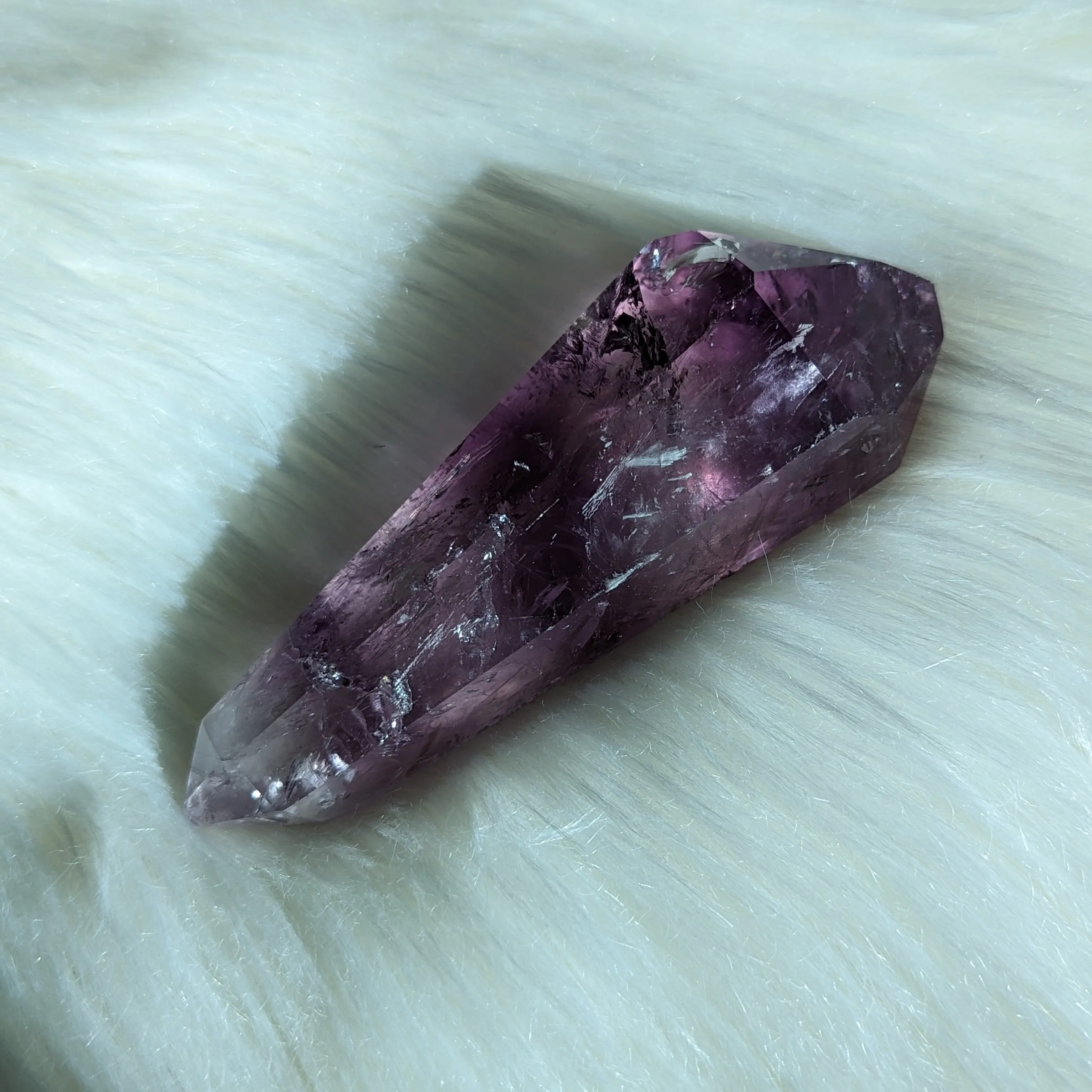 Gorgeous Purple Amethyst Wand Carving With Rainbows From Brazil #2