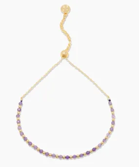 Gorjana Brooks Bracelet Power Gemstone - Gold/Amethyst