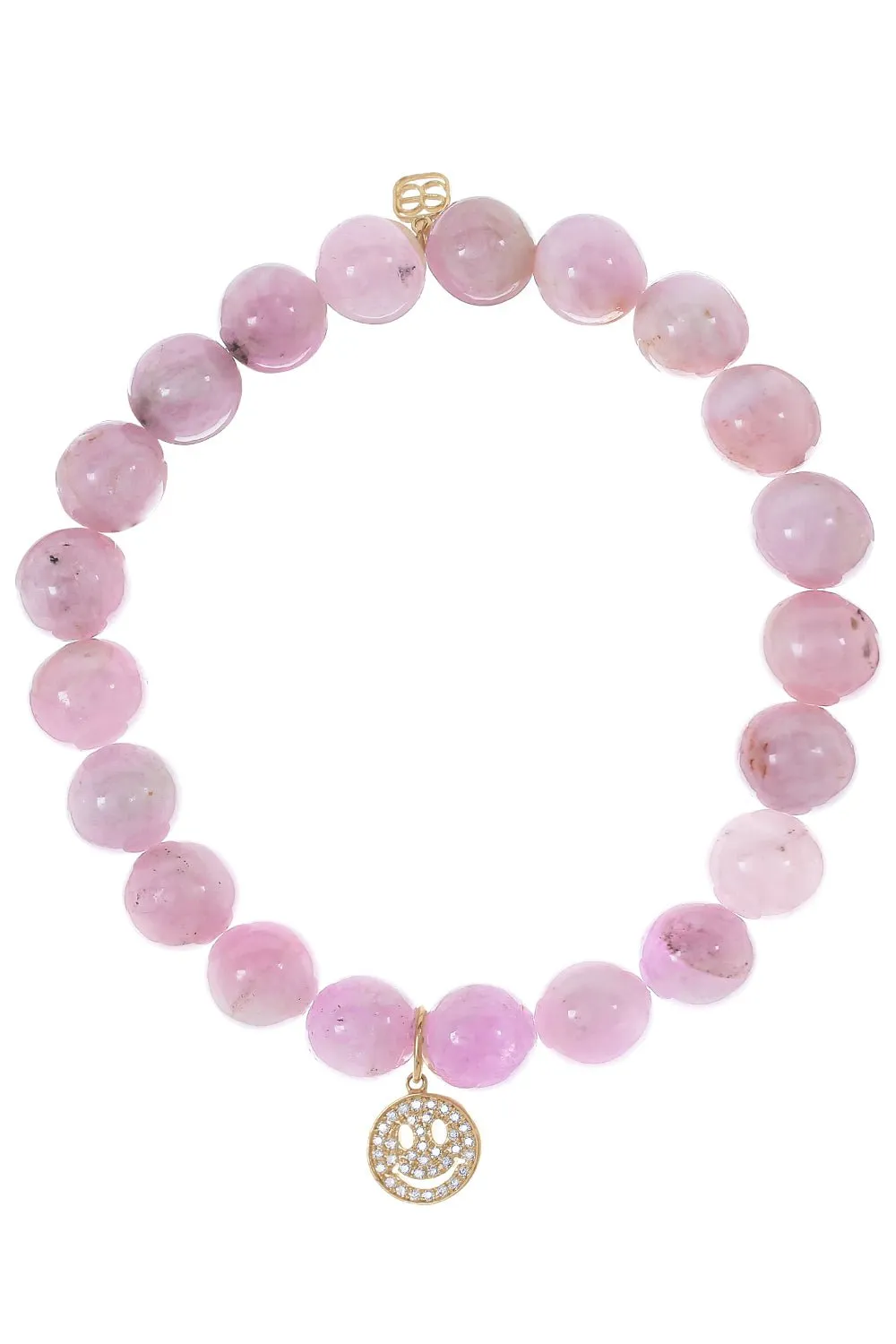 Happy Face Kunzite Charm Bracelet