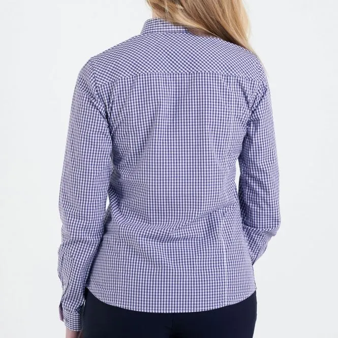 Hazy Blue Women's Cotton Long Sleeve Check Shirt - Carrie