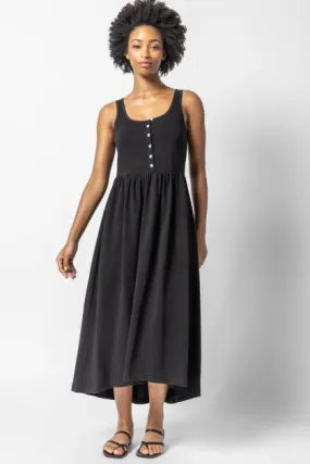 Hi-Low Maxi Tank Dress in black by Lilla P