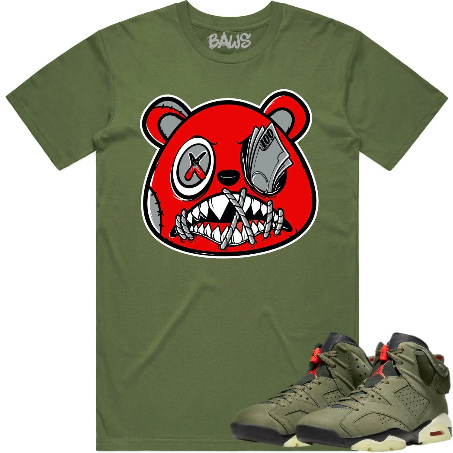 Jordan 6 Cactus Jack 6s Shirt to Match - ANGRY MONEY TALKS BAWS