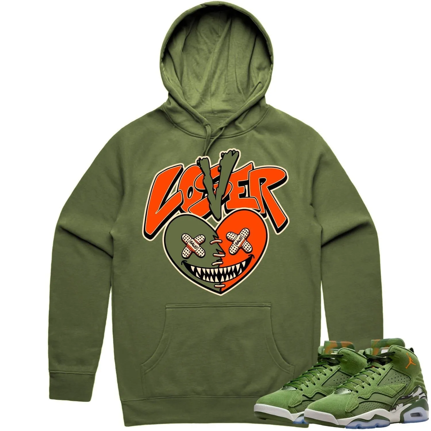 Jordan MVP 678 Sky J Olive Hoodie to Match - CELADON LOVER LOSER BAWS