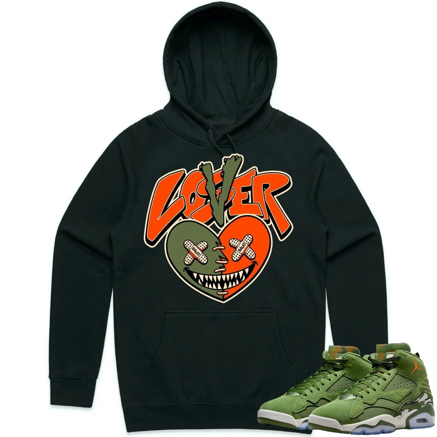 Jordan MVP 678 Sky J Olive Hoodie to Match - CELADON LOVER LOSER BAWS