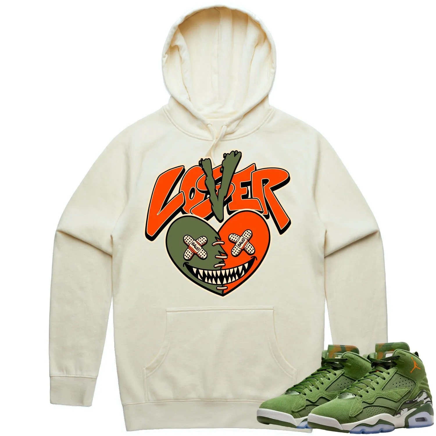 Jordan MVP 678 Sky J Olive Hoodie to Match - CELADON LOVER LOSER BAWS