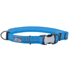 K9 Explorer Brights Reflective Adjustable Dog Collar, Blue Medium