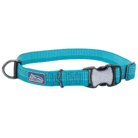 K9 Explorer Brights Reflective Adjustable Dog Collar, Teal Medium