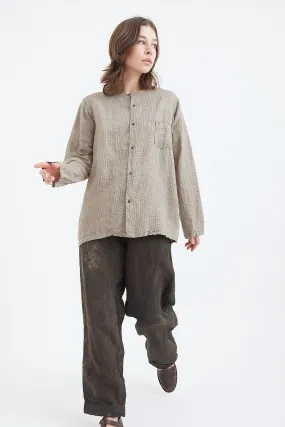 Kaval - No-Collar Shirt Linen