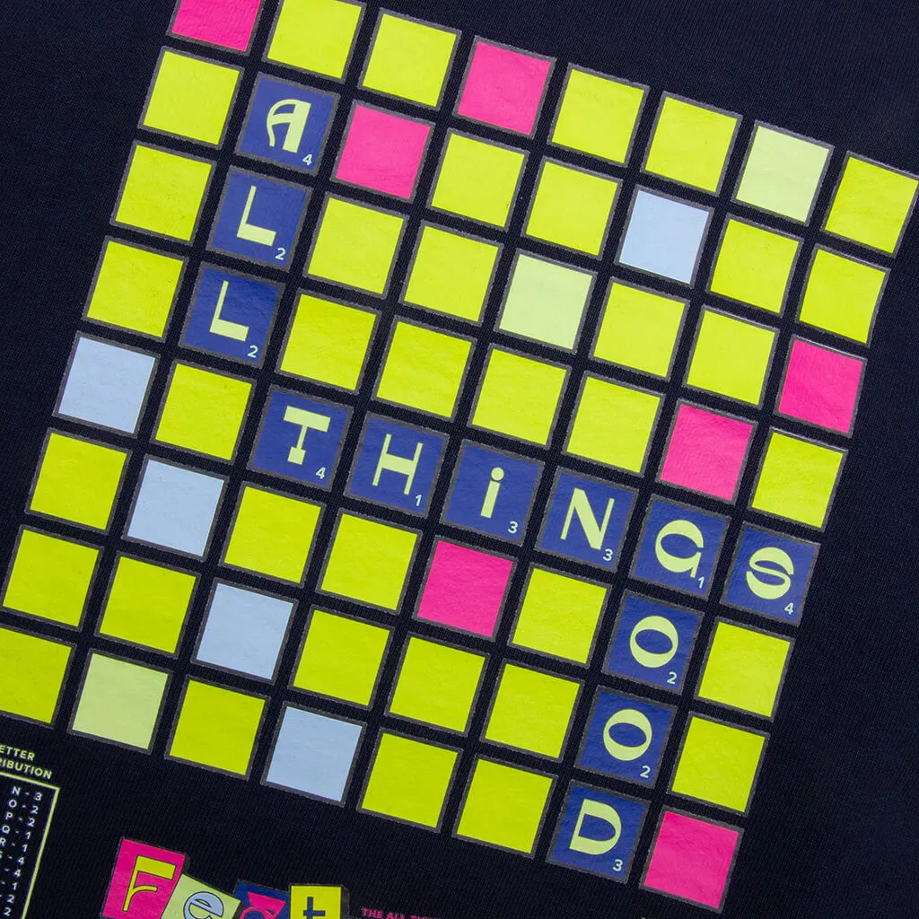 Kids Scrabble Crewneck - Navy