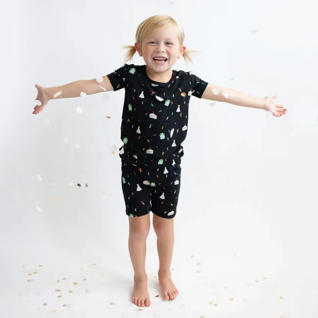 Kyte Baby Short Sleeve Toddler Pajama Set in Midnight Party