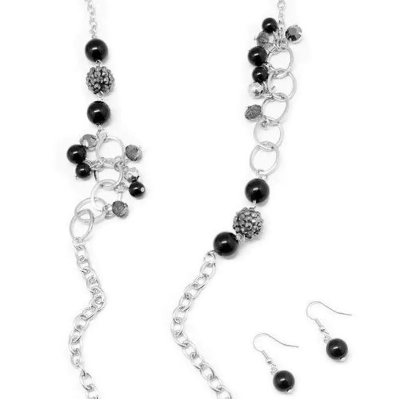 Lady of the House Black Lanyard Necklace