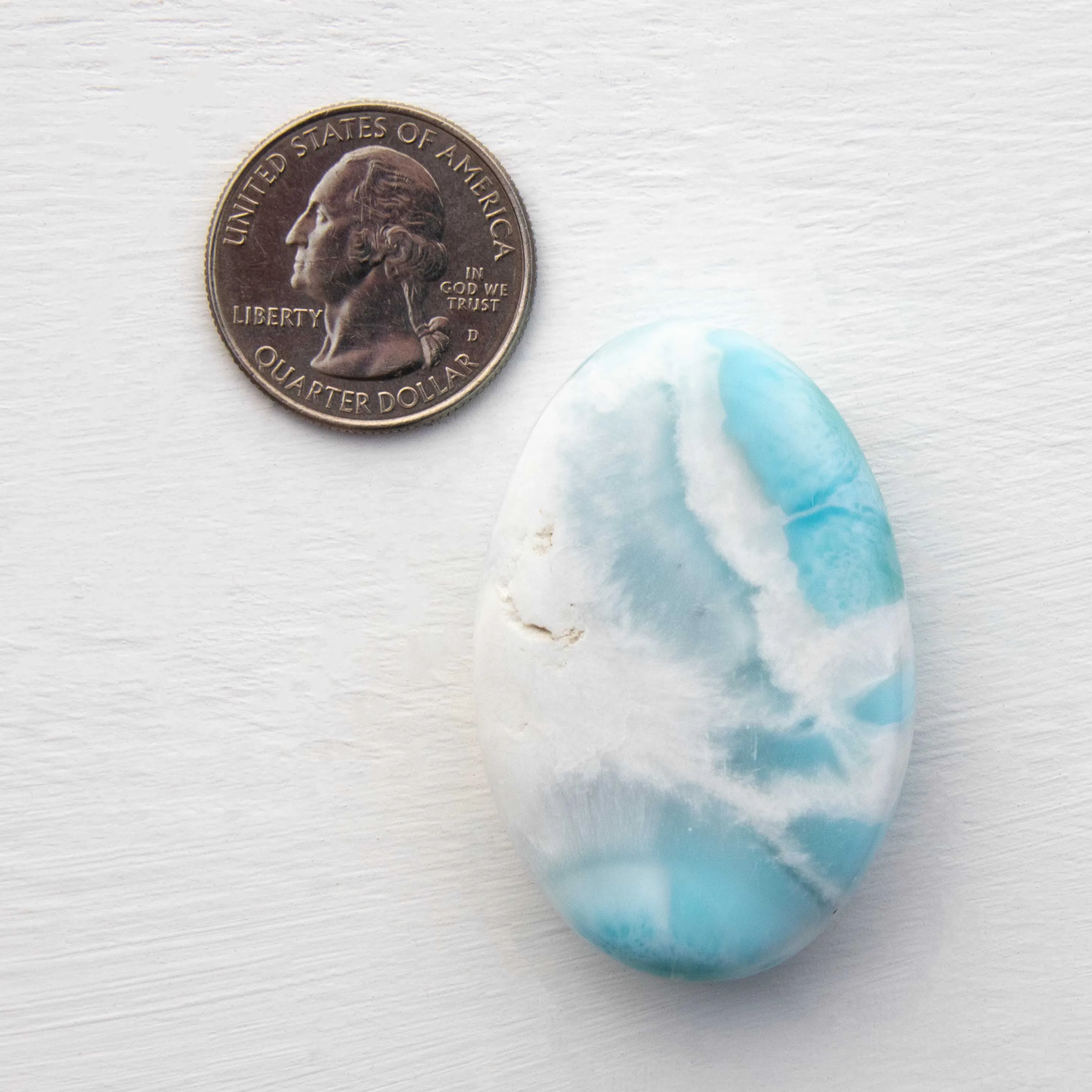 Larimar - AA-Grade, Palm Stone