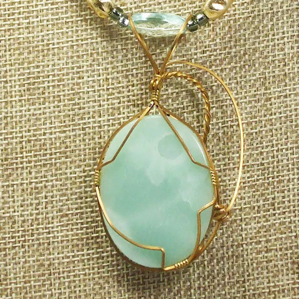 Larissa Aventurine Cabochon Pendant Necklace