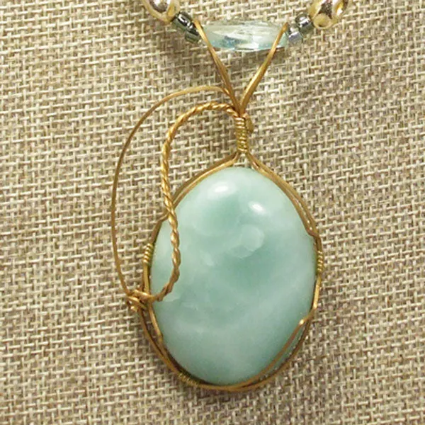 Larissa Aventurine Cabochon Pendant Necklace