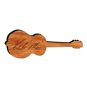 Laser Etched Bamboo Guitar Ornament