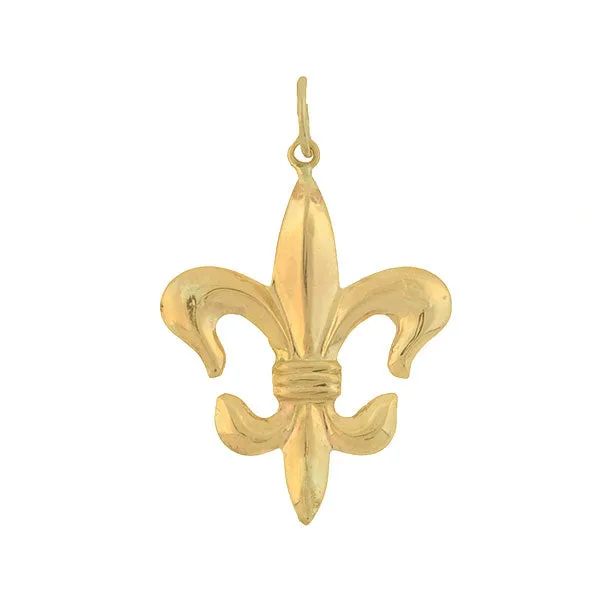 Late Victorian 14kt Fleur De Lys Pendant