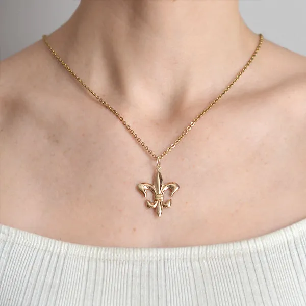 Late Victorian 14kt Fleur De Lys Pendant