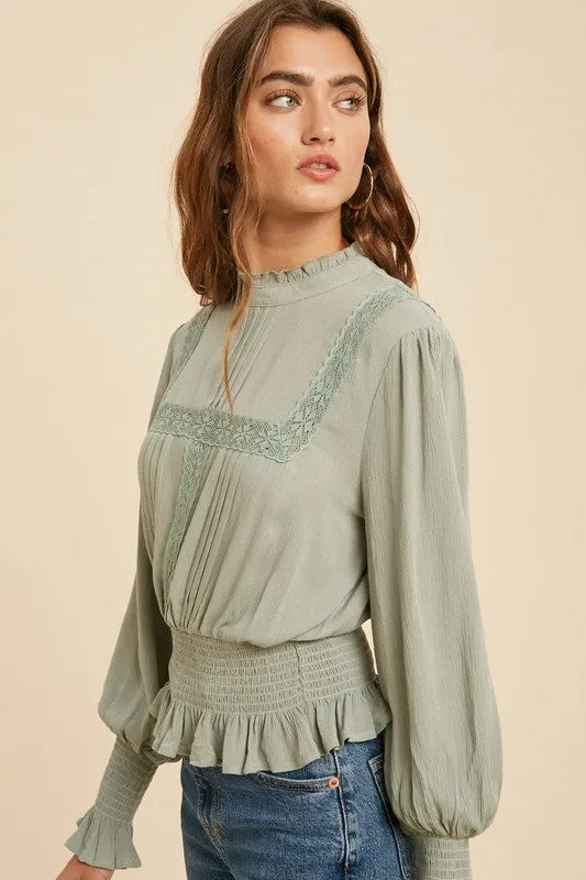 Lauren Blouse in Dusty Sage