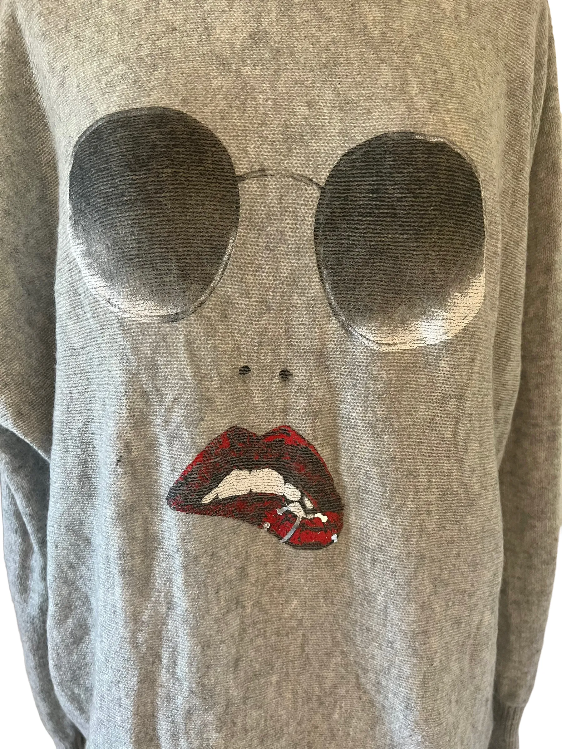 Lauren Moshi Ladona Pierced Lip Size Large Sweater